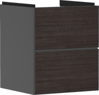 Onderkast Slate Matt Grey 480/475 met 2 laden voor handwasbak