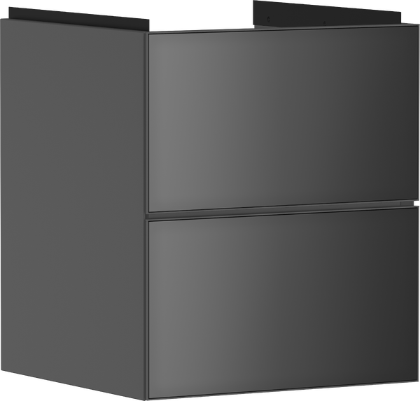 Vanity unit Slate Matt Grey 480/475 with 2 drawers for handrinse basin Metallic Slate Grey