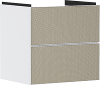 Waschtischunterschrank Mattweiß 580/475 mit 2 Schubkästen für Waschtisch