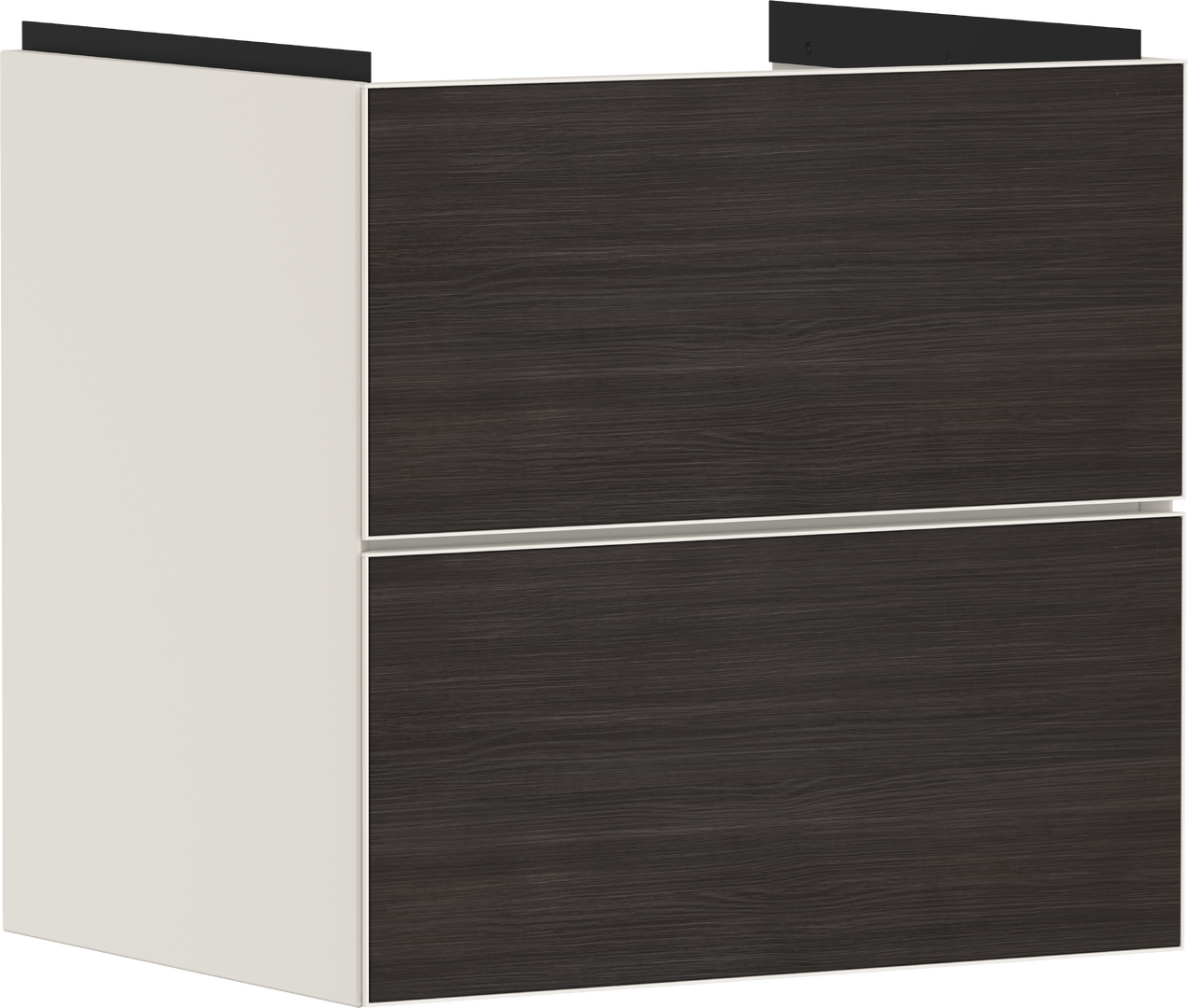 Waschtischunterschrank Sandbeige Matt 580/475 mit 2 Schubkästen für Waschtisch