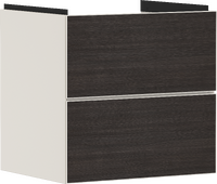 Waschtischunterschrank Sandbeige Matt 580/475 mit 2 Schubkästen für Waschtisch