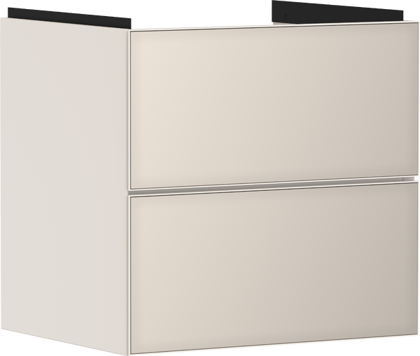 Vanity unit Sand Matt Beige 580/475 with 2 drawers for wash basin Metallic Sand Beige