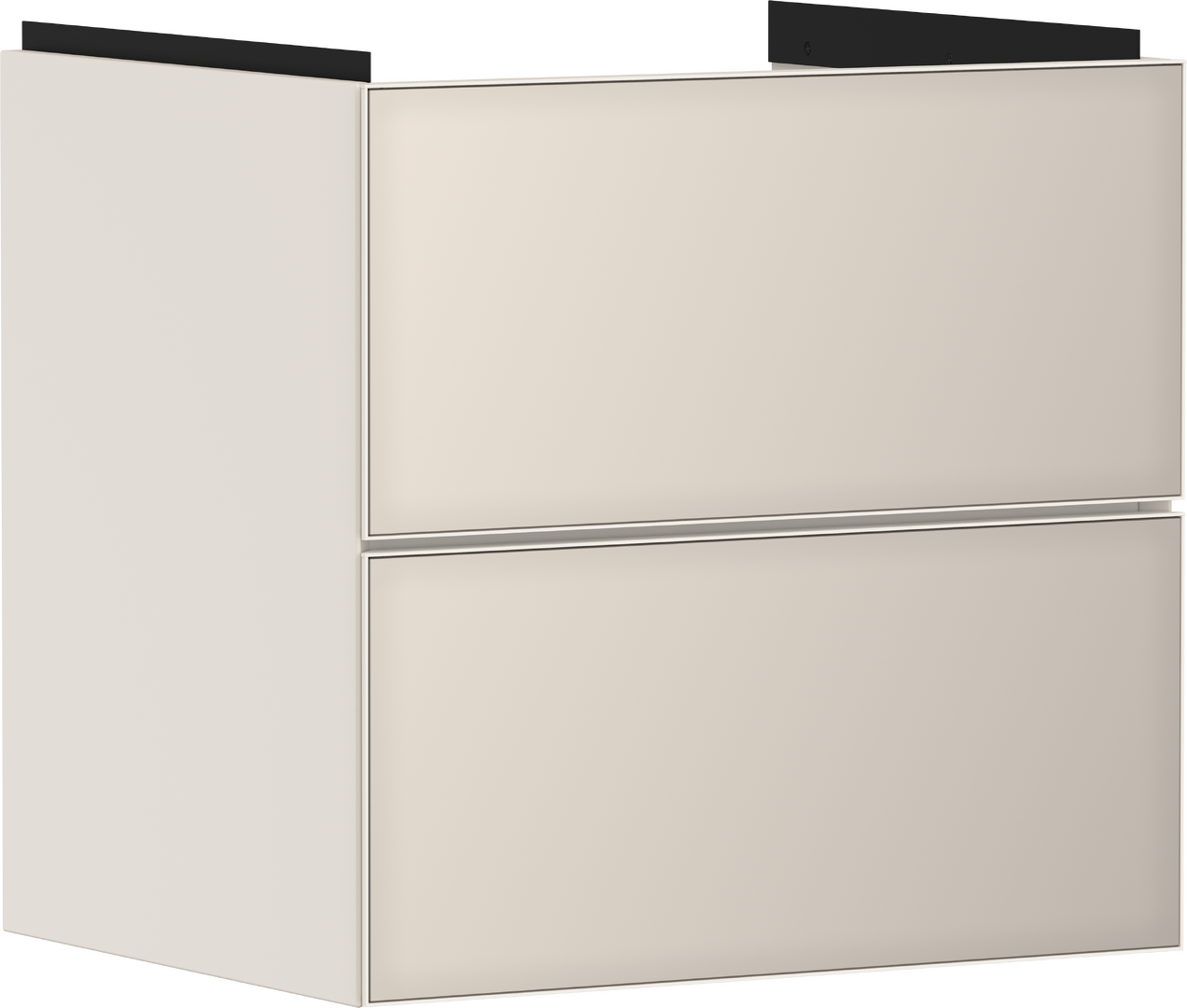 Mueble de baño beige arena mate 580/475 con 2 cajones para lavabo