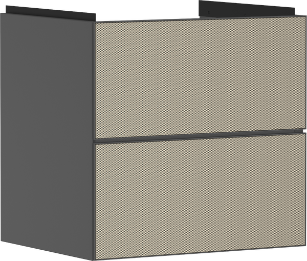 Vanity unit Slate Matt Grey 580/475 with 2 drawers for wash basin Patterned Bronze