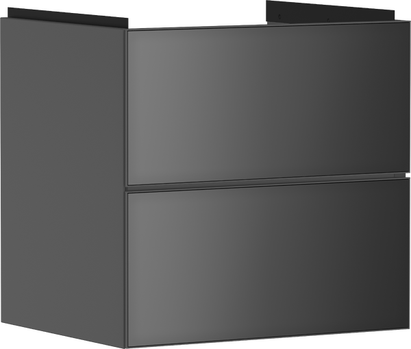 Vanity unit Slate Matt Grey 580/475 with 2 drawers for wash basin Metallic Slate Grey