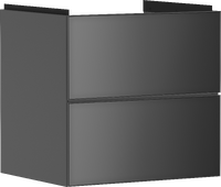 Waschtischunterschrank Schiefergrau Matt 580/475 mit 2 Schubkästen für Waschtisch