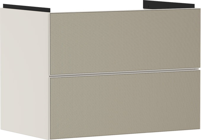 Meuble sous-lavabo Sable beige mat 780/475 avec 2 tiroirs pour lavabo