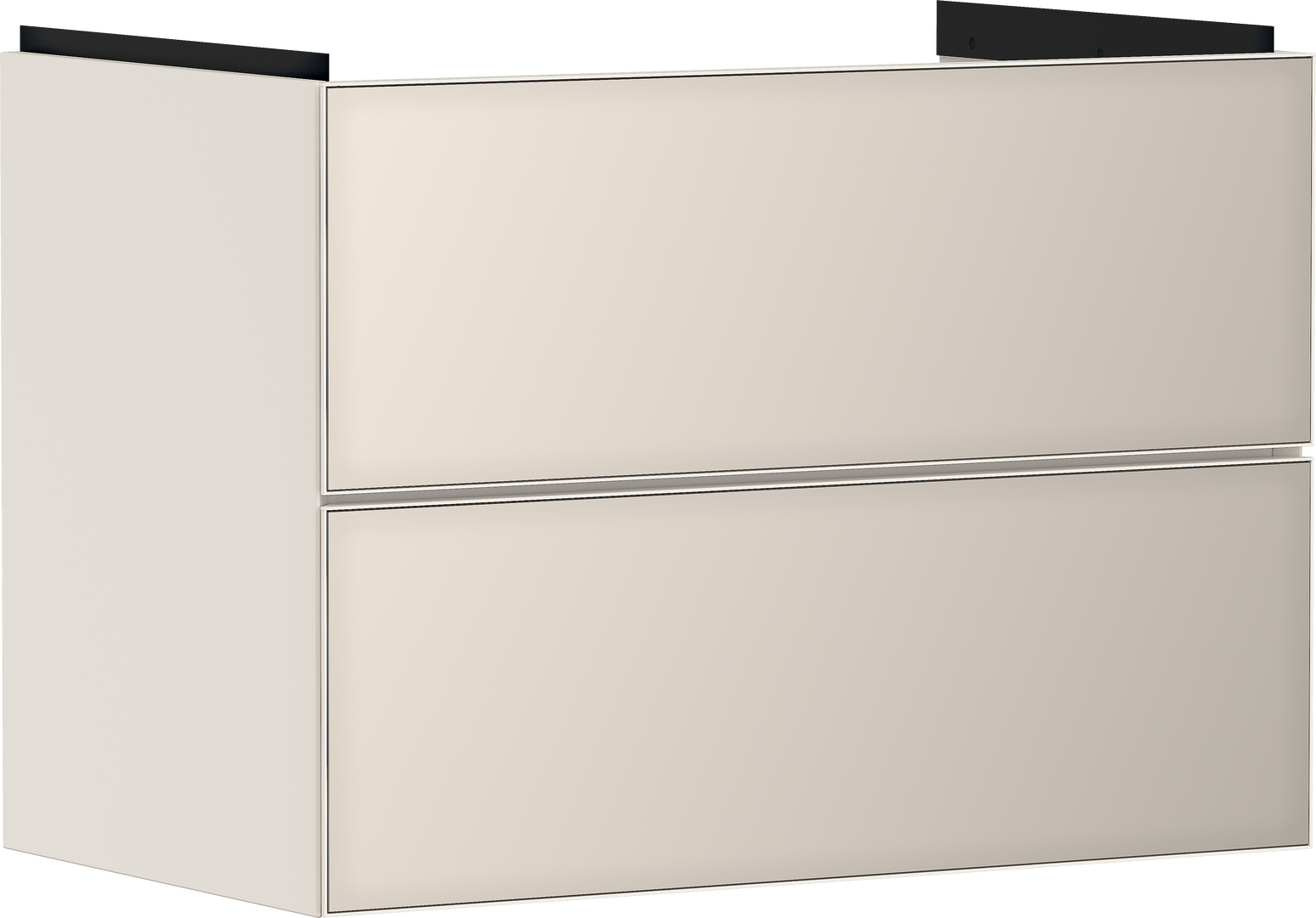 Waschtischunterschrank Sandbeige Matt 780/475 mit 2 Schubkästen für Waschtisch