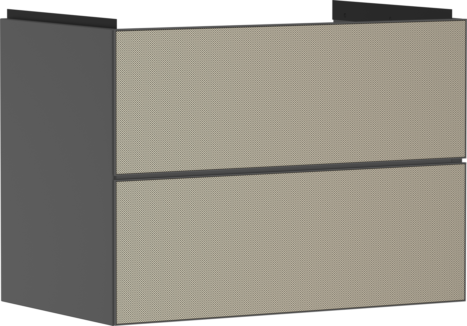 Waschtischunterschrank Schiefergrau Matt 780/475 mit 2 Schubkästen für Waschtisch