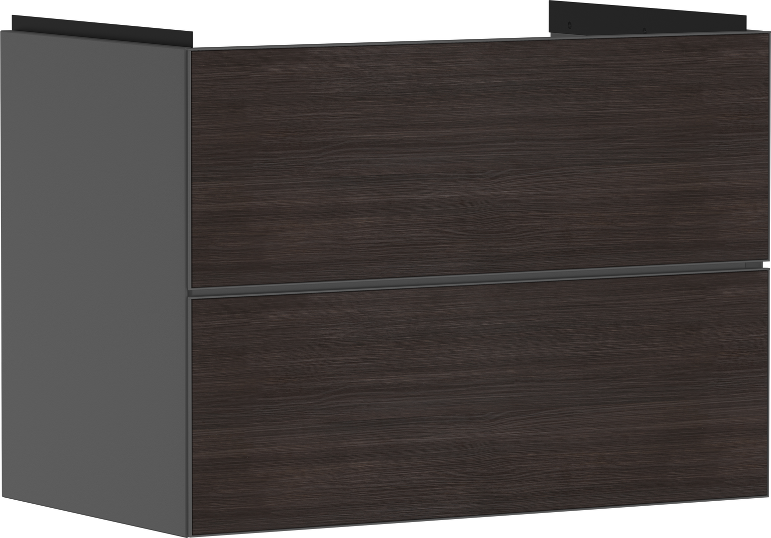 Servantskap matt skifergrå 780/475 med 2 skuffer for servant