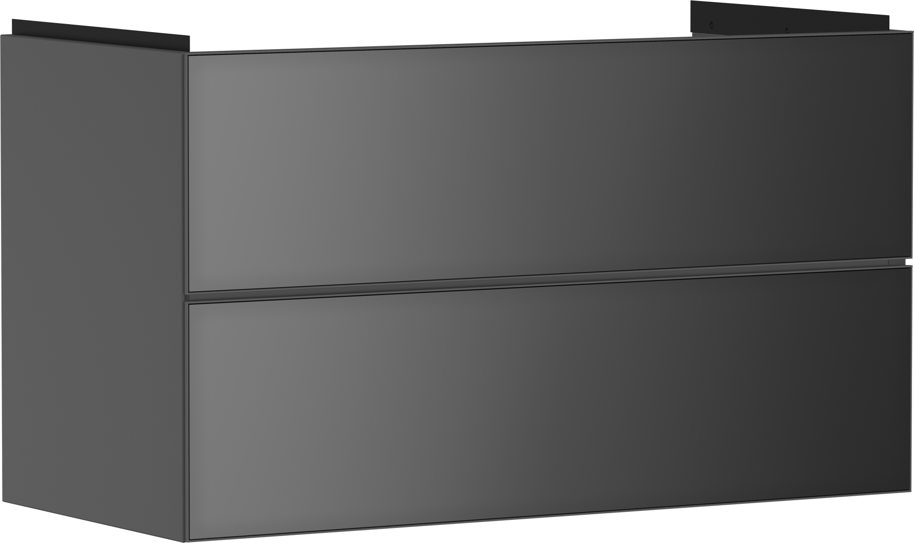 Waschtischunterschrank Schiefergrau Matt 980/475 mit 2 Schubkästen für Waschtisch