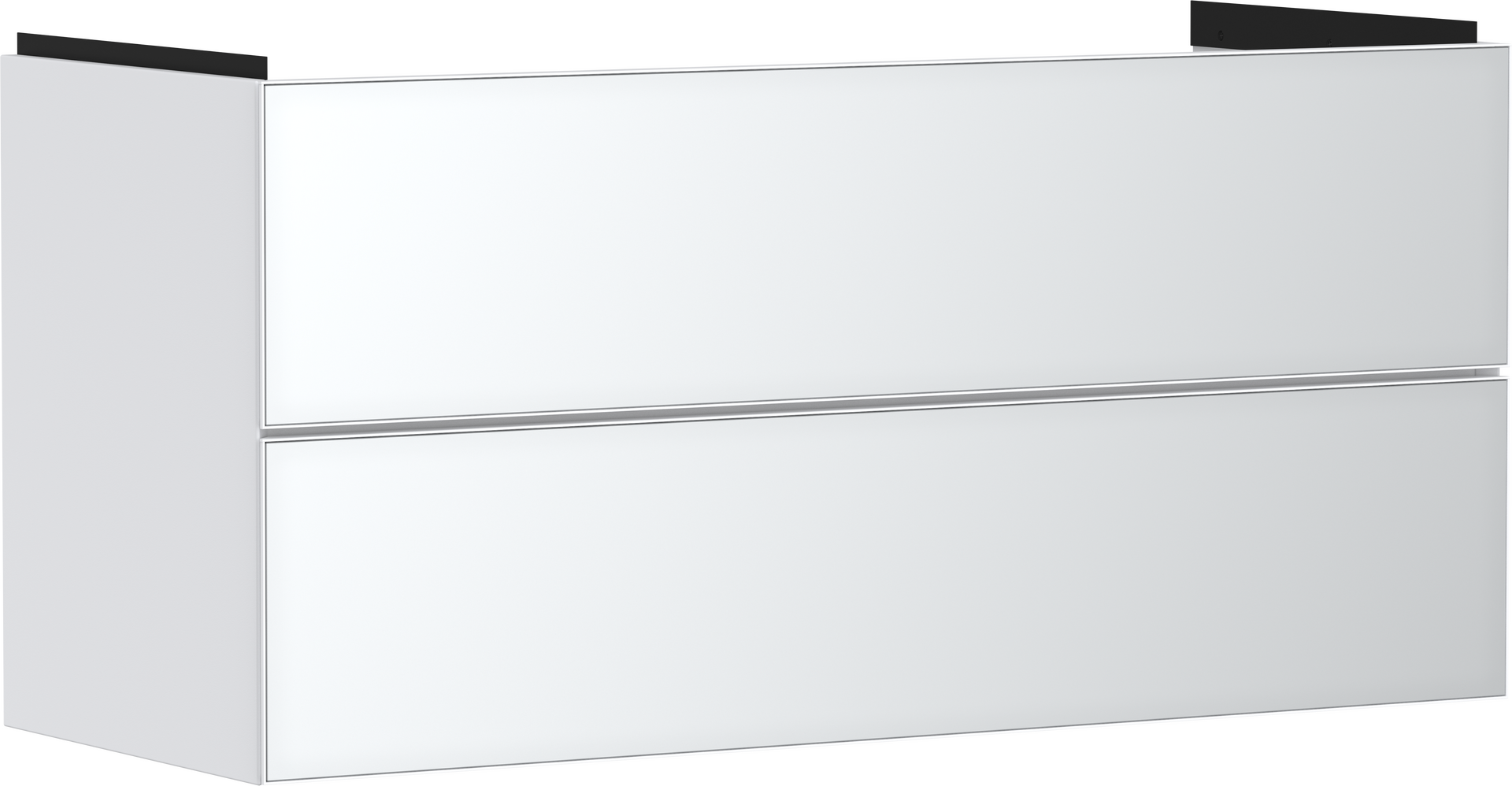Servantskap matt hvit 1180/475 med 2 skuffer for servant