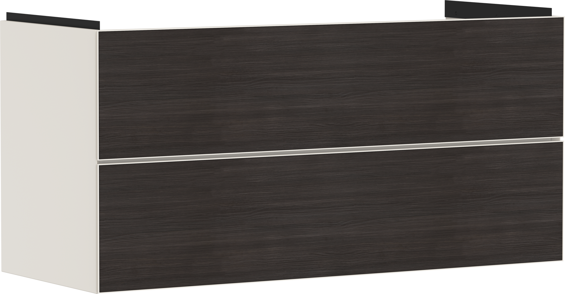 Servantskap matt sandbeige 1180/475 med 2 skuffer for servant