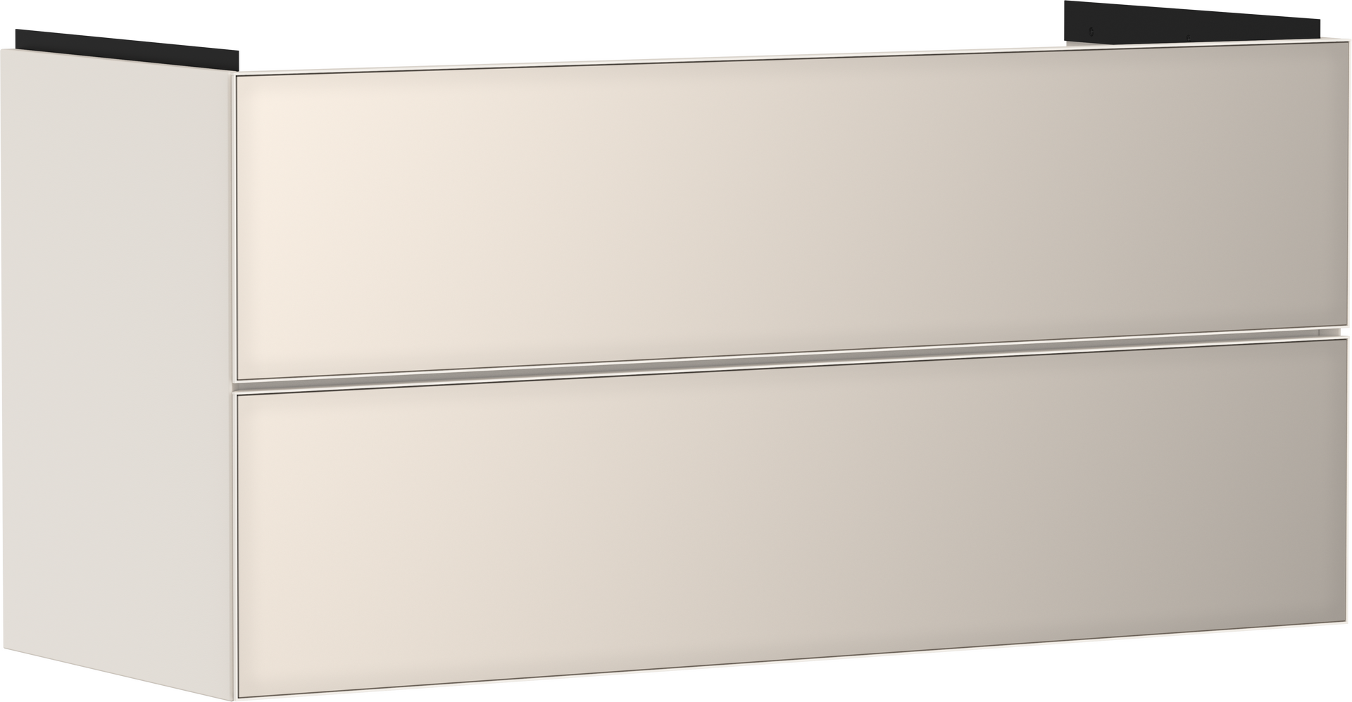 Skrinka pod umývadlo piesková matná béžová 1180/475 s 2 zásuvkami