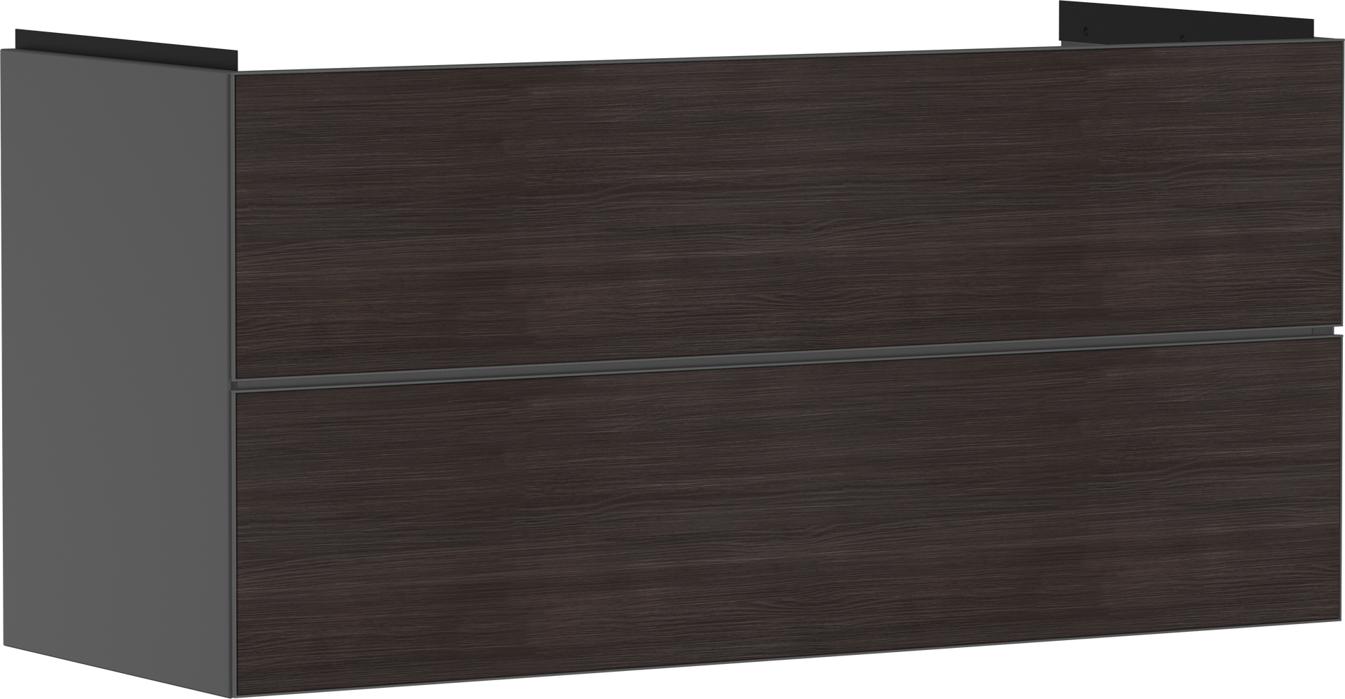 Skrinka pod umývadlo bridlicová matná šedá 1180/475 s 2 zásuvkami