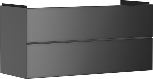Servantskap matt skifergrå 1180/475 med 2 skuffer for servant Metallisk skifergrå