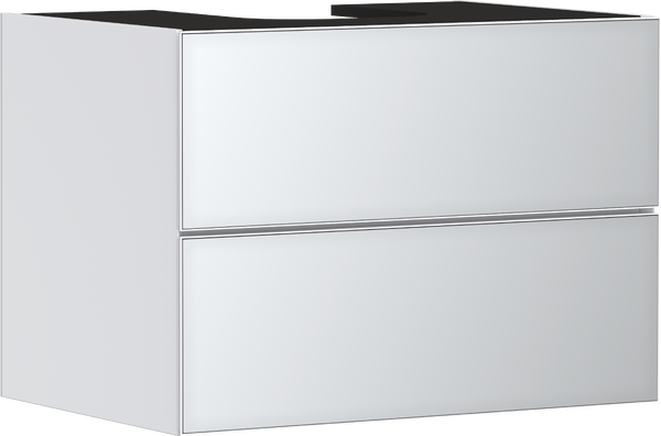 Meuble bas 780/550 pour vasque/lavabo à poser Xevolos E, 2 tiroirs, caisson Blanc mat