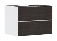 Mueble de baño blanco mate 780/550 con 2 cajones para consolas con recorte en el centro