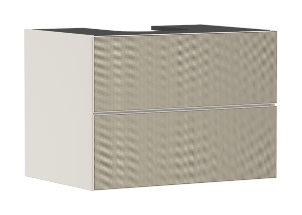 Meuble bas 780/550 pour vasque/lavabo à poser Xevolos E, 2 tiroirs, caisson Beige mat
