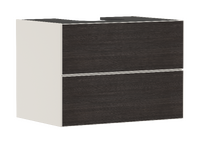 Onderkast Sand Matt Beige 780/550 met 2 laden voor console met uitsparing in het midden