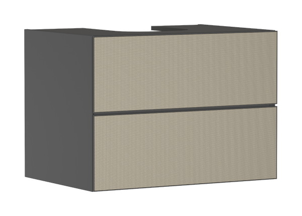 Meuble bas 780/550 pour vasque/lavabo à poser Xevolos E, 2 tiroirs, caisson Gris mat