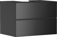 Onderkast Slate Matt Grey 780/550 met 2 laden voor console met uitsparing in het midden