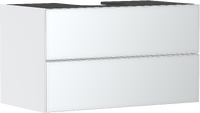 Vanity unit Matt White 980/550 with 2 drawers for console with cutout middle