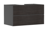Onderkast Slate Matt Grey 980/550 met 2 laden voor console met uitsparing in het midden
