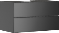 Onderkast Slate Matt Grey 980/550 met 2 laden voor console met uitsparing in het midden