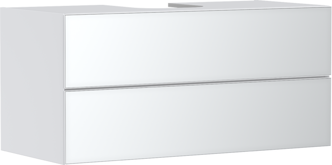 Meuble sous-lavabo Blanc mat 1180/550 avec 2 tiroirs pour lavabo à poser