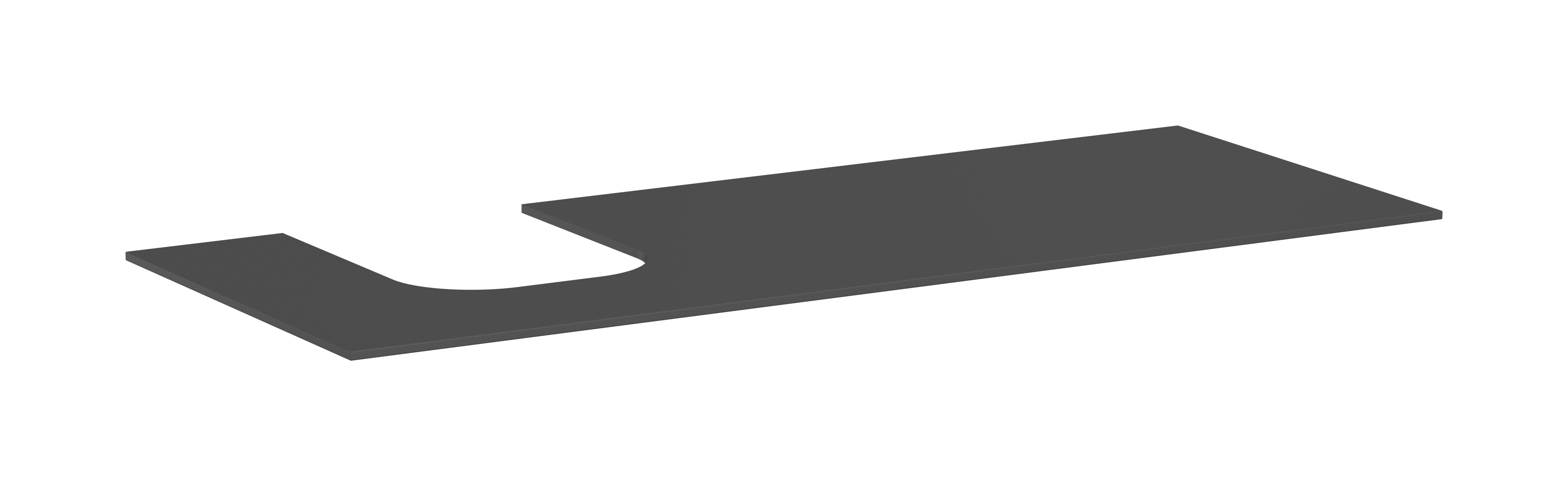 Plan stratifié 1370/550 percé à gauche pour lavabo Xevolos E