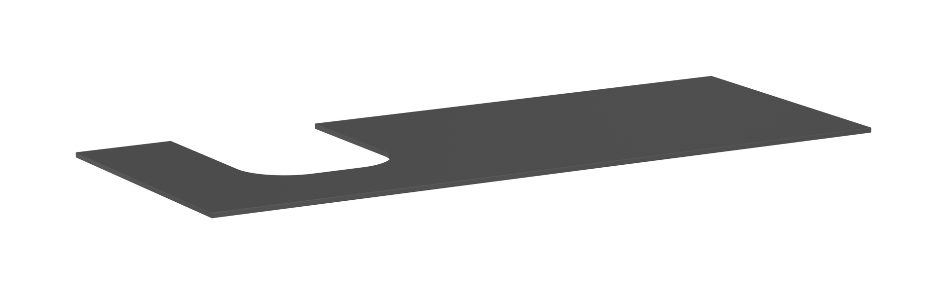 Blat 1370/550 z wycięciem po lewej stronie pod umywalkę wpuszczaną