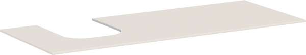 Console 1370/550 with cutout left for countertop basin ground Sand Matt Beige