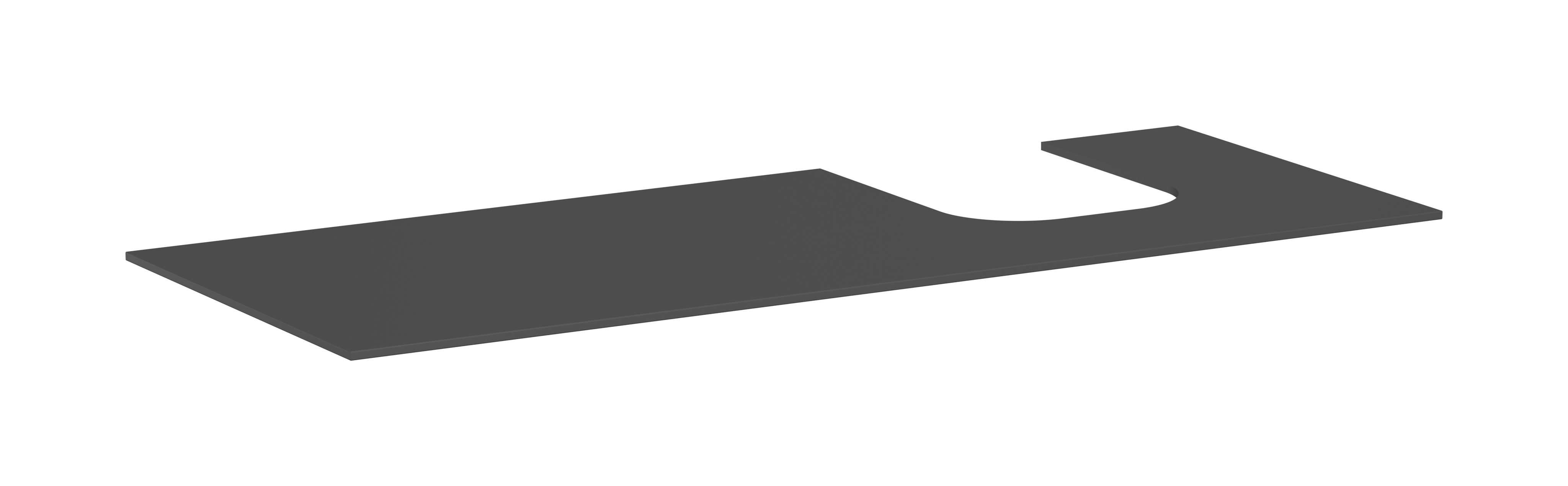 Plan stratifié 1370/550 percé à droite pour lavabo Xevolos E