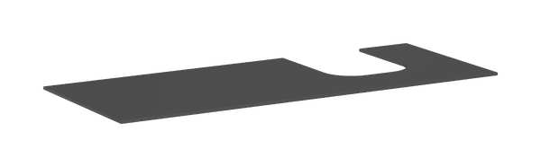 Console 1370/550 with cutout right for countertop basin ground Slate Matt Grey