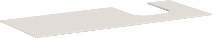 Konsole 1370/550 mit Ausschnitt rechts für Aufsatzwaschtisch geschliffen 500/480