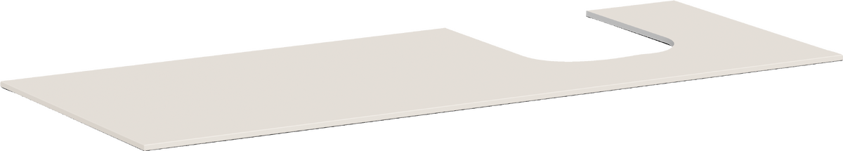 Console 1370/550 with cutout right for countertop basin ground