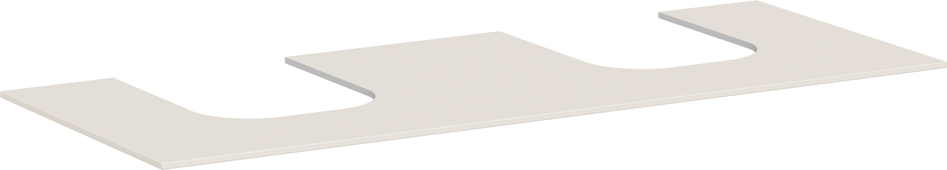 Blat 1370/550 z wycięciami pod 2 umywalki wpuszczane