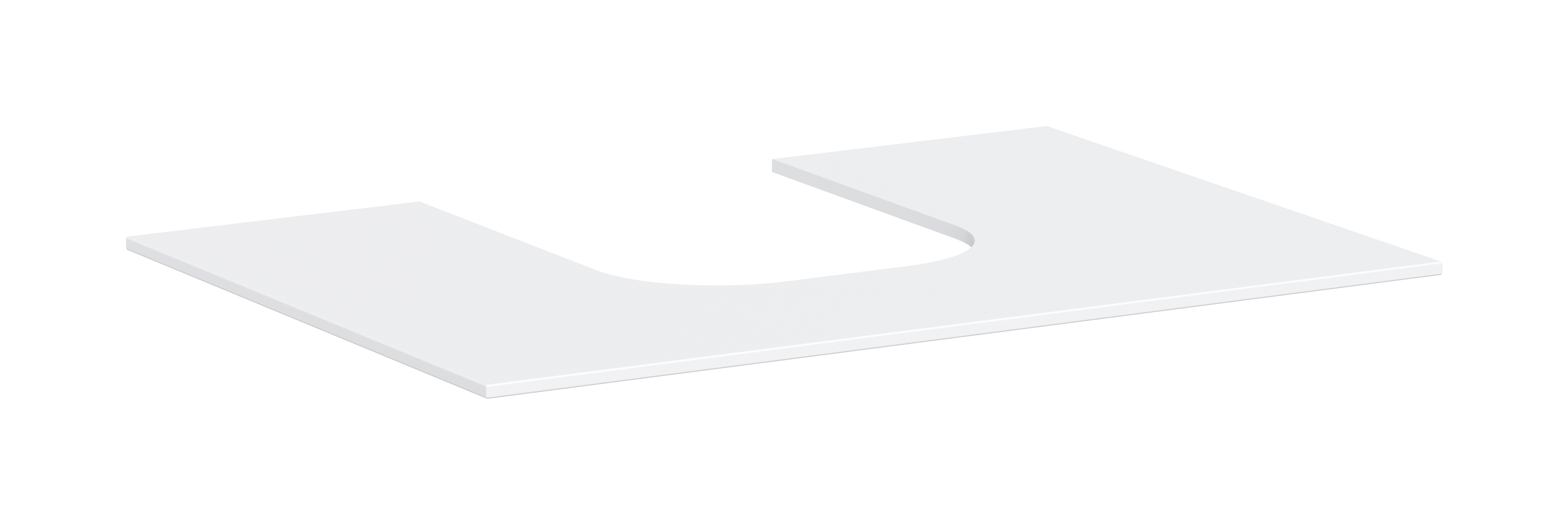 Console 780/550 with cutout middle for countertop basin ground