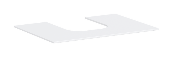 Console 780/550 with cutout middle for countertop basin ground Matt White