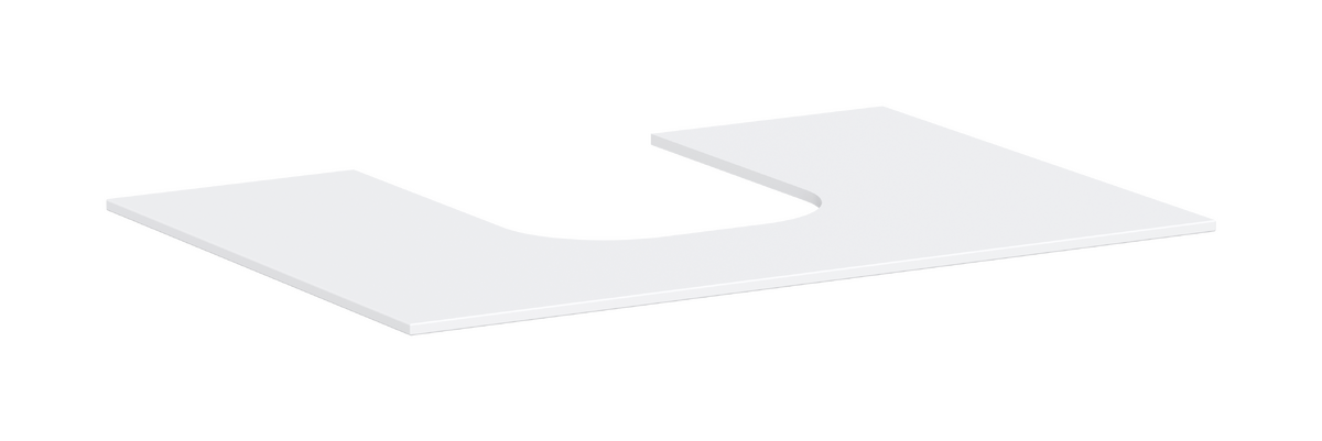 Console 780/550 with cutout middle for countertop basin ground