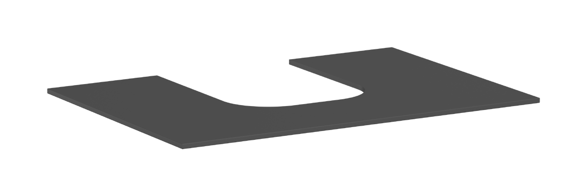 Console 780/550 with cutout middle for countertop basin ground