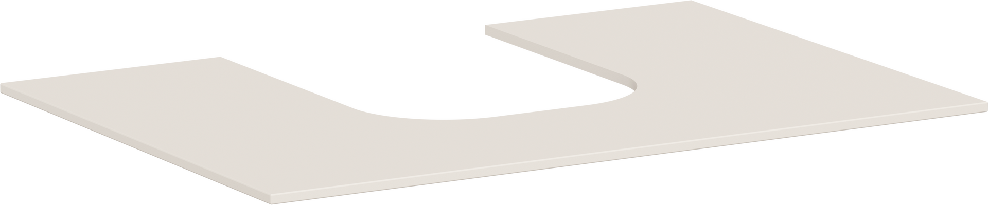 Console 780/550 with cutout middle for countertop basin ground