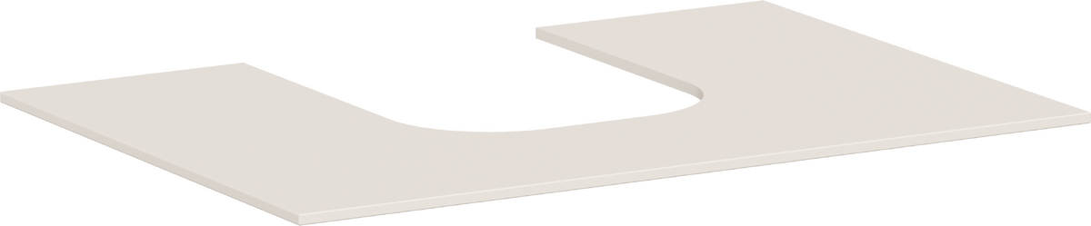 Konsole 780/550 mit Ausschnitt mittig für Aufsatzwaschtisch geschliffen