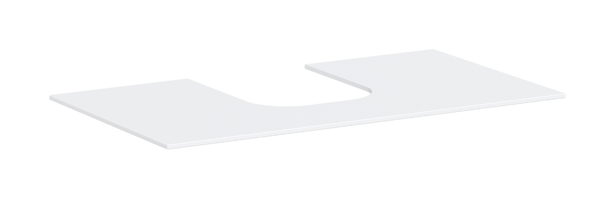 Console 980/550 met uitsparing in het midden voor onderbouwwastafel  geschuurd