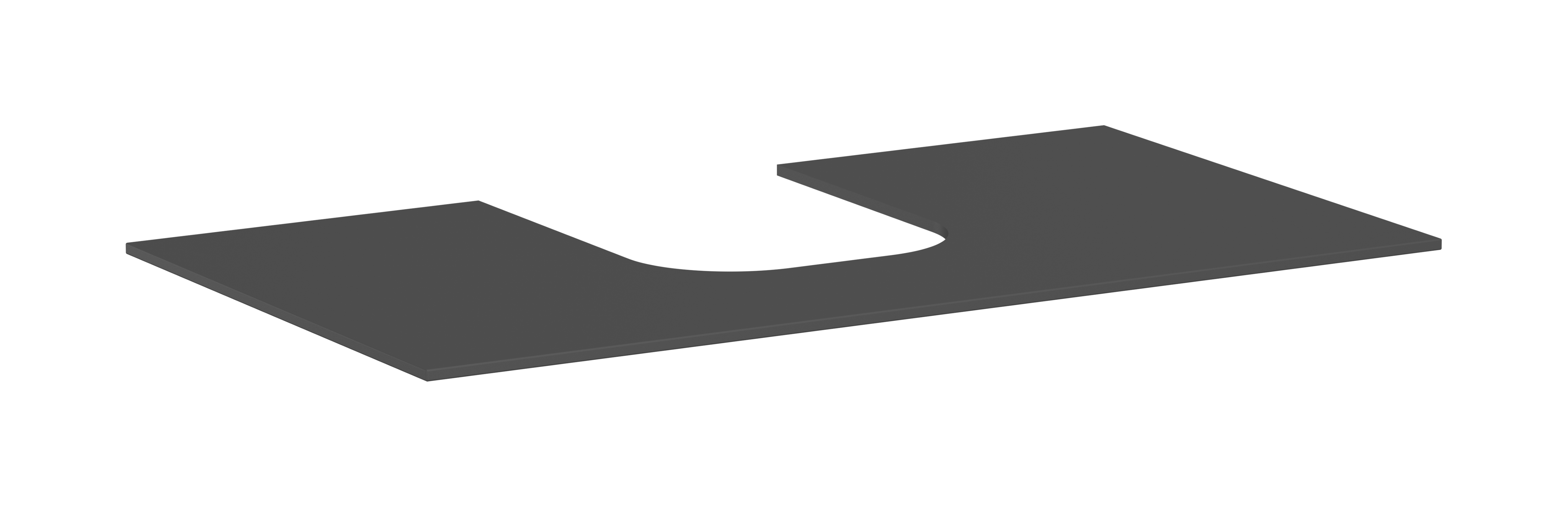 Console 980/550 with cutout middle for countertop basin ground