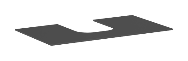 Console 980/550 with cutout middle for countertop basin ground Slate Matt Grey