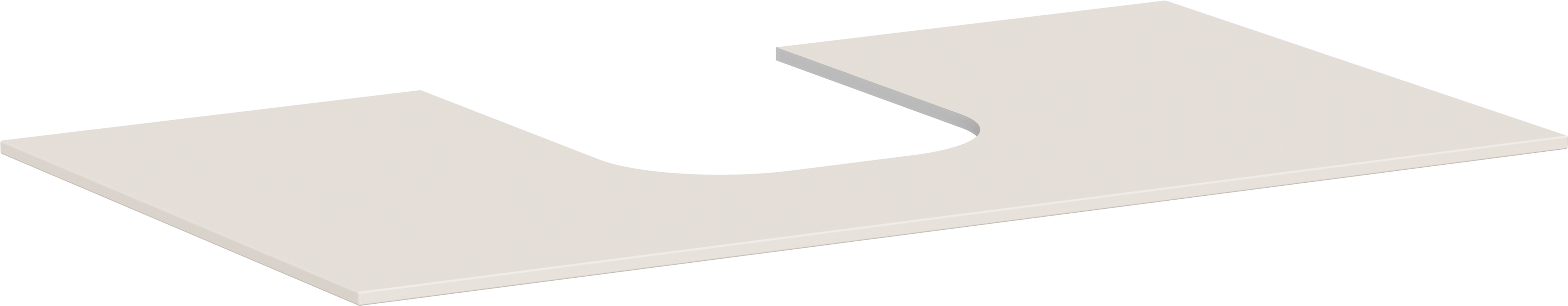 Consola 980/550 con recorte en el centro para lavabo sobre encimera