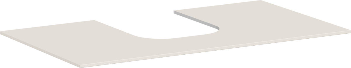 Console 980/550 with cutout middle for countertop basin ground