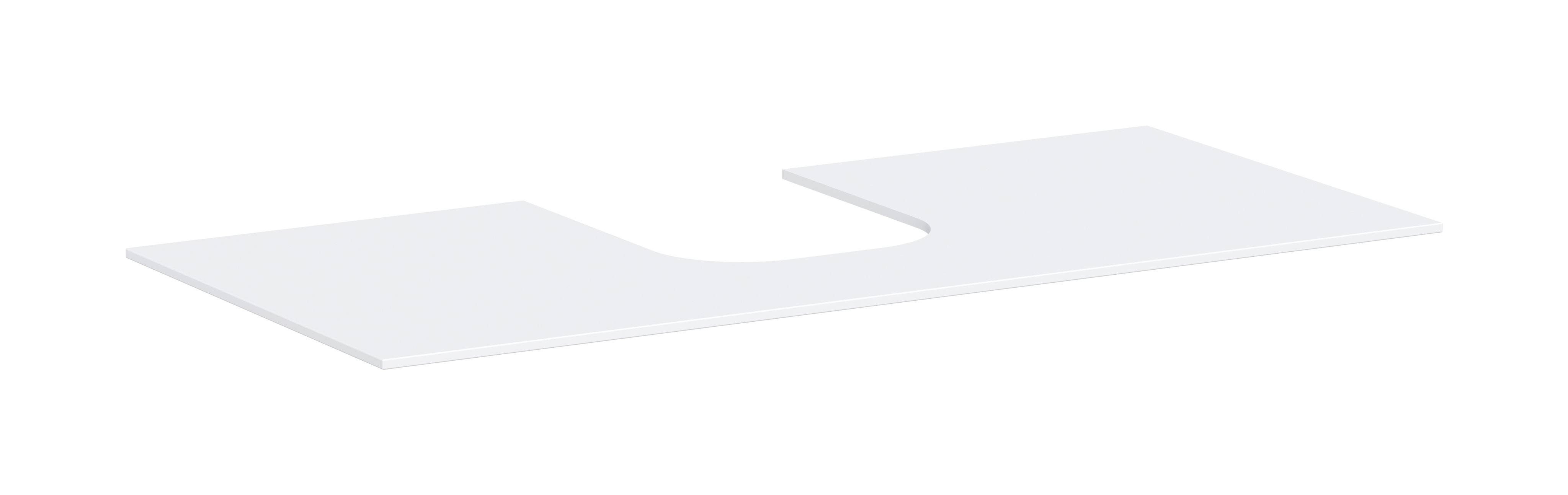 console 1180/550 met uitsparing in het midden voor inbouwwastafel geslepen